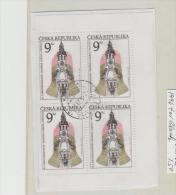 Tschechien 008/  Kirche 1996, 4-er Block  O - Used Stamps