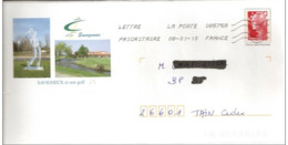 Lettre  PAP  De   "   Savigneux  "  ( 42  )  Du  08 - 01 - 2010   Sur Facsimilé  N° 4230  Ou  4413 - Listos Para Enviar: Transplantes/Beaujard