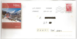 Lettre  PAP  De   "   Valloire  "  ( 73  )  Du  23 - 01 - 2012   Sur Facsimilé  N° 4230  Ou  4413 - PAP: Aufdrucke/Beaujard