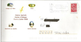 Lettre  PAP  De   "  Aubigny  "  ( 18 )  Du  28-7-2008  Flamme  De  Aubigny  (18)  Sur  Facsimilé  N° 3734b - Prêts-à-poster:Overprinting/Lamouche
