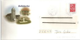 Lettre  PAP  De   "  Belleherbe  "  (  25 )  Du  06 - 03 - 2009   Sur  Facsimilé  N° 3734b - PAP : Bijwerking /Lamouche