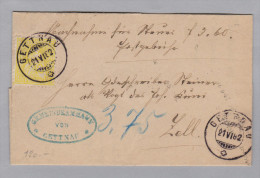 Heimat LU GETTNAU 1882-06-21 Brief Nach Zell - Storia Postale