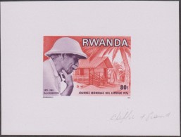 Rwanda 1976 COB 720. Épreuve Finale, Servant De Bon à Tirer. Dr Albert Schweitzer, Prix Nobel. Lambaréné, Portrait - Albert Schweitzer