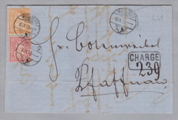 Heimat LU WILLISAU 1876-09-08 Chargé Brief 20 Und 10Rp Sitzende Nach Pfaffnau - Covers & Documents