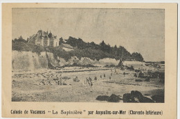 Colonie De Vacances " La Sapiniere " Par Angoulins Sur Mer Pupilles Ecole Publique De Seine Et Oise Carte Membre 1939 - Angoulins