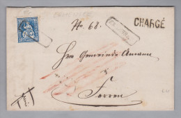 Heimat LU ERMENSEE Langstempel Im Kasten 1863-11-18 Auf Faltbrief - Briefe U. Dokumente