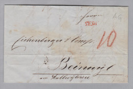 Heimat AG SEON Langstempel Rot 1852-12-06 Brief Nach Beinwil - ...-1845 Vorphilatelie