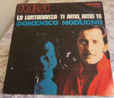 45 GIRI 1970 DOMENICO MODUGNO E PIRO PINTUCCI E LA SUA ORCHESTRA CON I “CANTORI MODERNI” DI ALESSANDRONI LATO A: LA LONT - Autres - Musique Italienne