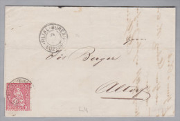 Heimat LUs Filial-Bureau-Luzern 1868-09-24 Falt Brief Nach Altdorf - Storia Postale