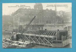 CPA 633 - Travaux Du Métropolitain  Fonçage D´un Caisson Dans La Seine PARIS - Metro, Stations