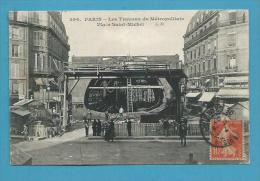 CPA 596 Travaux Du Métropolitain Place Saint-Michel  PARIS - Metro, Stations