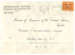 (369) Netherlands To USA Cover (1950´s) From Central Bureau Of Statistics - Briefe U. Dokumente