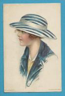 CPA Art Nouveau AMERICAN GIRL N° 101 Jeune Femme Chapeau Mode Illustrateur ? - Ohne Zuordnung