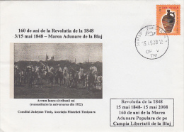 26045- ROMANIAN 1848 REVOLUTION ANNIVERSARY, BLAJ ASSEMBLY, SPECIAL COVER, 2008, ROMANIA - Lettres & Documents