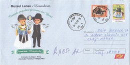 2647FM- DOLLS, LENAU FOLKLORE MUSEUM, COSTUMES, REGISTERED COVER STATIONERY, 2007, ROMANIA - Poppen