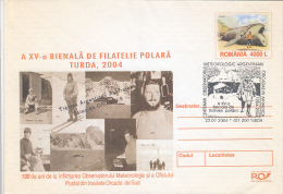 26083- SOUTH ORKNEY ISLANDS RESEARCH STATION, ANTARCTICA, WHALE, COVER STATIONERY, 2004, ROMANIA - Bases Antarctiques