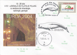 26115- BELUGA WHALE, POLAR PHILATELIC EXHIBITION, SPECIAL COVER, 2004, ROMANIA - Baleines