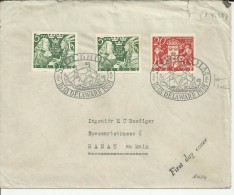 SUECIA STOCKHOLM FDC A HANAU DELAWARE 1638 1938 INDIGENA - American Indians