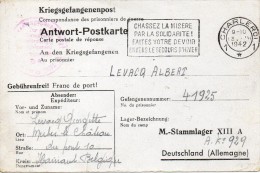 BELGIQUE CARTE PRISONNIER DE GUERRE POUR L'ALLEMAGNE 1942 - Guerra 40 – 45 (Cartas & Documentos)