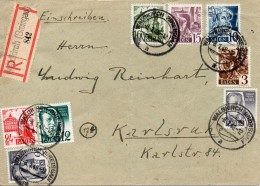 ALLEMAGNE ZONE  FRANCAISE LETTRE RECOMMANDEE WALDKIRCH 1948 - Other & Unclassified