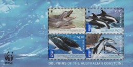 Australia. 2009  Whales.Dolphin.Sheet.4v.WWF.Michel 85 MNH 21017 - Baleines