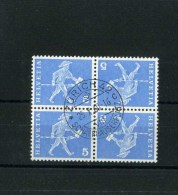 - SUISSE . BLOC DE 4 TIMBRES  TÊTE-BÊCHE . OBLITERES 25.10.60 . - Kopstaande