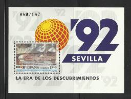 ESPAÑA HOJA BLOQUE SEVLLA EXPO 92 - 1992 – Sevilla (Spain)