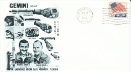 Project Gemini US 2-man Space Program, Gemini Titan-11, Cape Canaveral FL 12 September 1966 Cancel Cover - Noord-Amerika