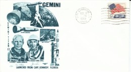 Project Gemini US 2-man Space Program, Gemini Titan-12, Cape Canaveral FL 11 November 1966 Cancel Cover - America Del Nord