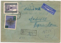 POLAND - 1972 REGISTERED COVER From BIALYSTOK To SPAIN - Tied By IMPERFORATE STAMPS - Eradication Du Paludisme - - Posta Aerea