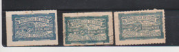 Cuba 3 Different Early  Official Seals In Blue - Affrancature Meccaniche/Frama