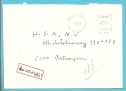 Roodfrankeering  "P 2287" Op Brief Aangetekend Met Stempel KNOKKE-HEIST - 1960-1979