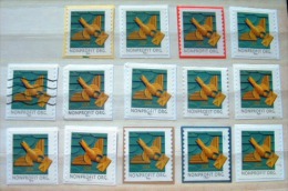USA 2011 Nonprofit Stamps Dove Bird Nummer Plates On Most Of The Stamps - Gebruikt