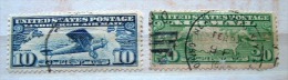 USA Scott # C9-C10 = 4.50 $ - Airmail Planes Map - Andere & Zonder Classificatie