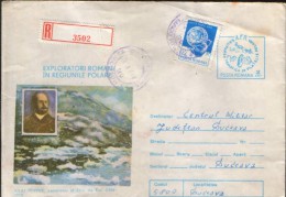 Romania - Postal Stationery Covers 1984 Used - Romanian Explorers In Polar Regions - Iuliu Popper , In, Country Fire - Polar Explorers & Famous People