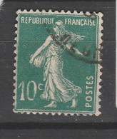 FRANCE N° 159 10C VERT TYPE SEMEUSE CAMEE 10 TEINTE OBL - Oblitérés