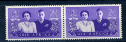 1947 - SUD AFRICA - SOUTH AFRICA - Yvert.  Nr. 164+161 - LH -  (PG2082015...) Acc. Orizzontale - Unused Stamps