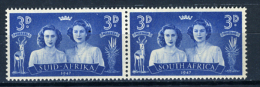 1947 - SUD AFRICA - SOUTH AFRICA - Yvert.  Nr. 165+162 - LH -  (PG2082015...) Acc. Orizzontale - Ongebruikt