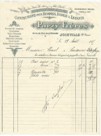 FACTURE PARZY Frères CONFECTIONS à JOINVILLE (HAUTE MARNE) 1925 - 1900 – 1949