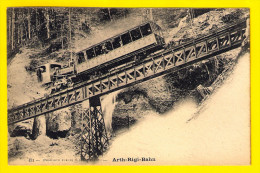 TRAIN à VAPEUR : ARTH RIGI BAHN Chemin De Fer Trein Zug Treno Tren BRÜCKE Carte Précurseur1906 = Dos Non Divisé 4115 - Arth