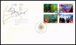 Canada, 1987, FDC, Explorers Of Canada, Ottawa, Flag, Map, Set, Ships, Boats, First Day Cover. - 1981-1990