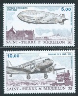 St Pierre Et Miquelon - 1988 - Transports Aériens - PA N° 66/67  - Neufs ** - MNH - Unused Stamps