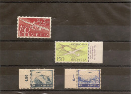 Suisse Pa N°40 42 43 44 ** Sans Charniére Cote 150 Prix 40 - Unused Stamps