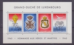 Luxemburg 1985 Héros & Martyrs M/s  ** Mnh (24092) - Blokken & Velletjes