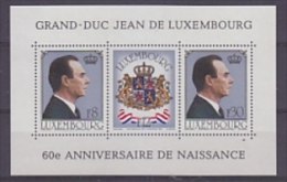 Luxemburg 1981 60e Anniversaire De Naissance Grand-Duc Jean De Luxembourg M/s ** Mnh (24093) - Blocks & Kleinbögen