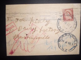 Nouvelle Zelande Lettre De Onehunga 1955 Pour Morrinsville - Covers & Documents