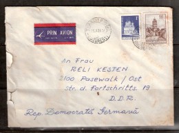 100272 ROMANIA  Sc 2367 & 2458 DCDS TRANZIT POSTAL/25.3.38.14/BUCURESTI TO STR.D.FORTSCHRITTS, D.D.R. - Lettres & Documents