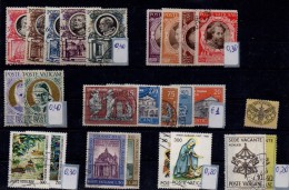 VATICANO LOTTO  25  Francobolli  Usati / Used - Collezioni