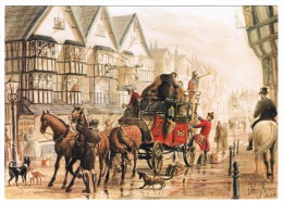 RB 1049 -  Postcard - Bristol Royal Mail Coach In King Street Circa 1830 Built In Temple St - Bristol