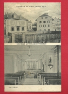 EZQ-12 Payerne  Multivues. Chapelle Et Ecole Catholique. Cachet 1914 - Payerne